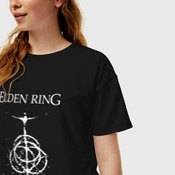 Футболка оверсайз женская Elden ring лого, цвет: черный — фото 2