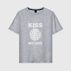 Футболка оверсайз женская Kiss - My Ace, цвет: меланж