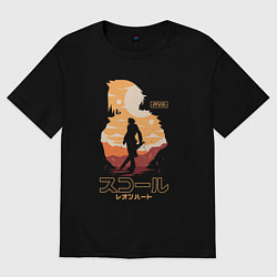 Футболка оверсайз женская Скволл Леонхарт, цвет: черный