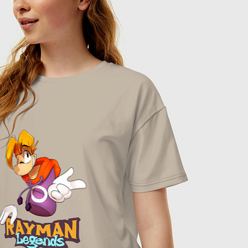 Женская футболка оверсайз Rayman Legends / Миндальный – фото 3