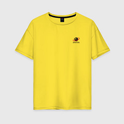 Футболка оверсайз женская БИАТЛОН INTERNATIONAL BIATHLON UNION, цвет: желтый