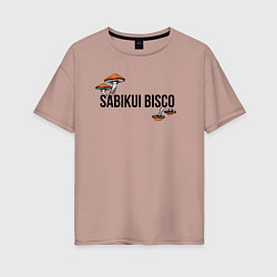 Женская футболка оверсайз Грибы Sabikui Bisco