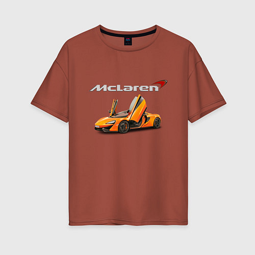 Женская футболка оверсайз McLaren Motorsport / Кирпичный – фото 1