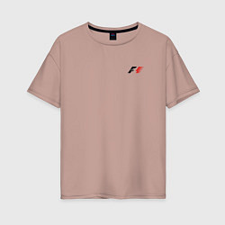 Футболка оверсайз женская F-1 MINI LOGO, цвет: пыльно-розовый