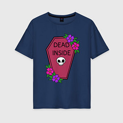 Женская футболка оверсайз DEAD INSIDE ГРОБИК