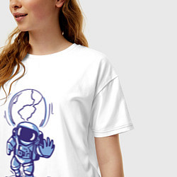 Футболка оверсайз женская Lorem Ipsum Space, цвет: белый — фото 2