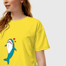 Футболка оверсайз женская Акула из IKEA, цвет: желтый — фото 2