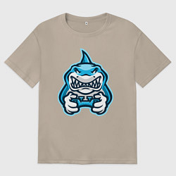 Футболка оверсайз женская Shark player, цвет: миндальный