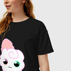 Футболка оверсайз женская Toca Kitchen котик, цвет: черный — фото 2