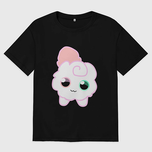 Женская футболка оверсайз Toca Kitchen котик / Черный – фото 1