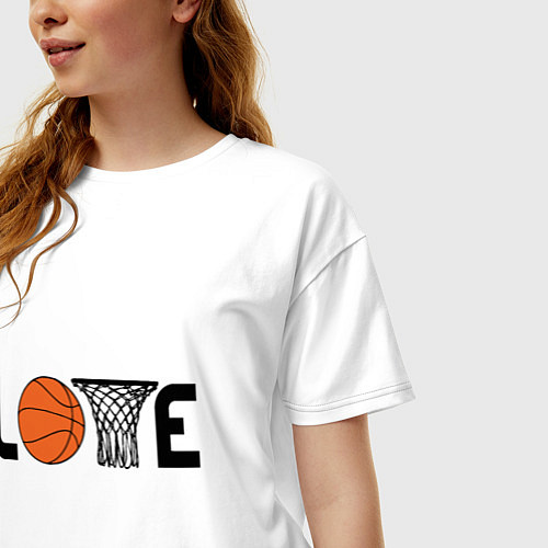 Женская футболка оверсайз Love Game / Белый – фото 3