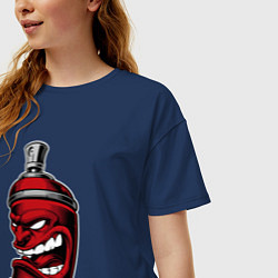 Футболка оверсайз женская Red balloon, цвет: тёмно-синий — фото 2