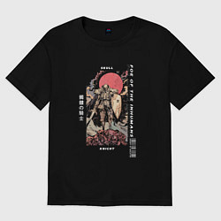 Футболка оверсайз женская Skull Knight, цвет: черный