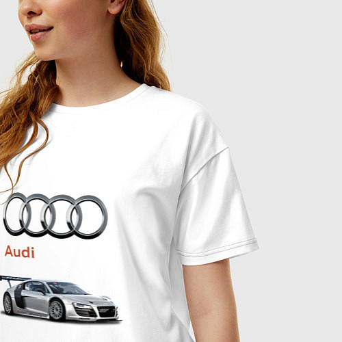 Женская футболка оверсайз Audi Germany / Белый – фото 3
