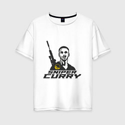 Футболка оверсайз женская Sniper Curry, цвет: белый