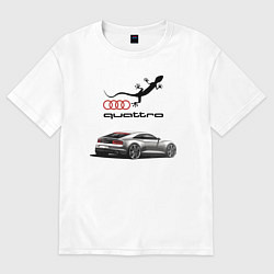 Футболка оверсайз женская Audi quattro Lizard, цвет: белый