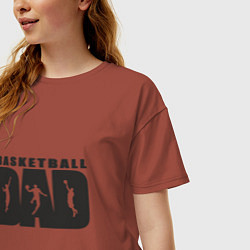 Футболка оверсайз женская Dad Basketball, цвет: кирпичный — фото 2