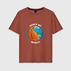 Женская футболка оверсайз Basketball World