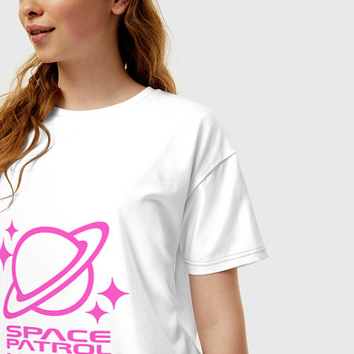 Женская футболка оверсайз Розовый патруль / Белый – фото 3