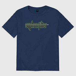 Футболка оверсайз женская Syphon Filter, цвет: тёмно-синий