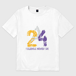 Футболка оверсайз женская Kobe Never Die - 24, цвет: белый