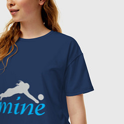 Футболка оверсайз женская Volleyball Mine, цвет: тёмно-синий — фото 2