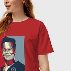 Футболка оверсайз женская Soаp club, цвет: красный — фото 2