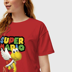 Футболка оверсайз женская Super Mario Koopa Troopa, цвет: красный — фото 2