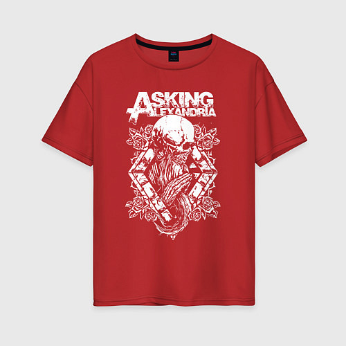 Женская футболка оверсайз Asking alexandria Александрия / Красный – фото 1