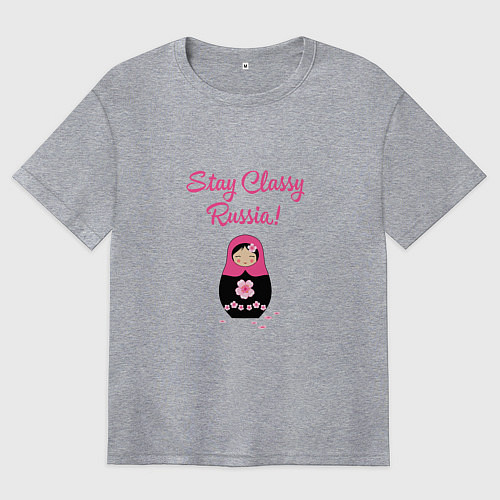 Женская футболка оверсайз Classy Russia / Меланж – фото 1