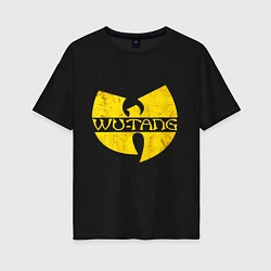 Футболка оверсайз женская Wu tang logo, цвет: черный