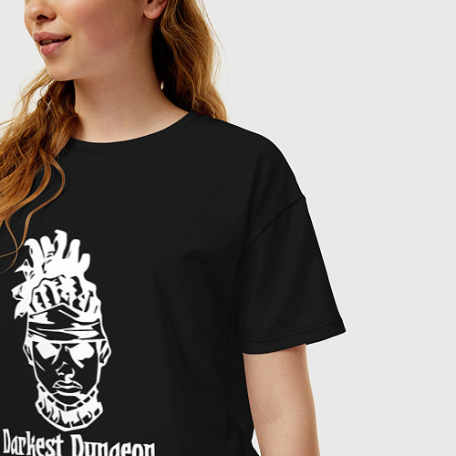 Женская футболка оверсайз ТЕМНЕЙШЕЕ ПОДЗЕМЕЛЬЕ DARKEST DUNGEON, / Черный – фото 3