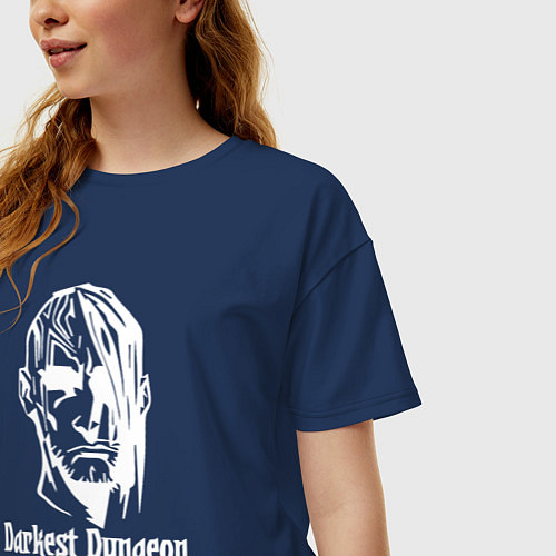 Женская футболка оверсайз Темнейшее подземелье DD / Тёмно-синий – фото 3