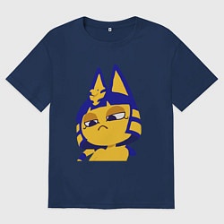 Футболка оверсайз женская Ankha Ankha Zone, цвет: тёмно-синий