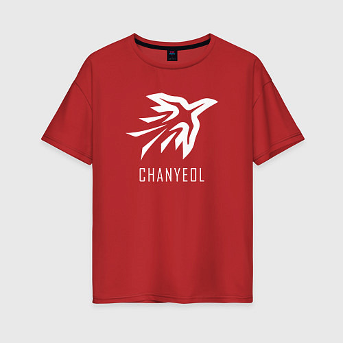 Женская футболка оверсайз Exo CHANYEOL / Красный – фото 1