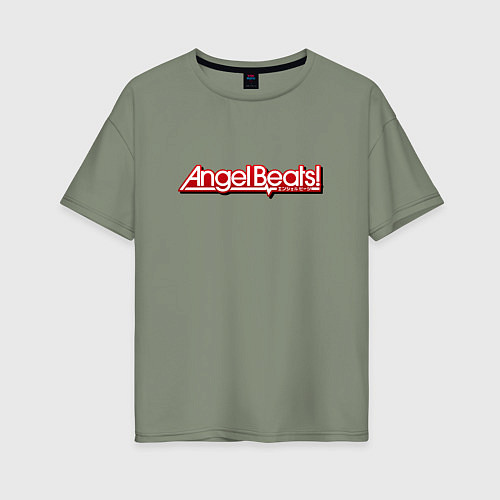 Женская футболка оверсайз Ангельские ритмы логотип / Авокадо – фото 1