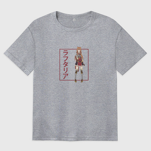 Женская футболка оверсайз Рафталия Восхождение герое щита / Меланж – фото 1