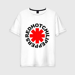 Футболка оверсайз женская Peppers logo, цвет: белый
