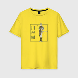 Футболка оверсайз женская Ицуки Восхождение героев щита, цвет: желтый