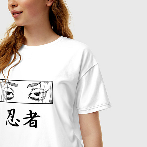 Женская футболка оверсайз Взгляд Майки Токийские мстители / Белый – фото 3