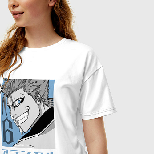 Женская футболка оверсайз Арранкар Гриммджоу / Белый – фото 3