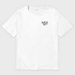 Женская футболка оверсайз Noize mc нойз мс logo