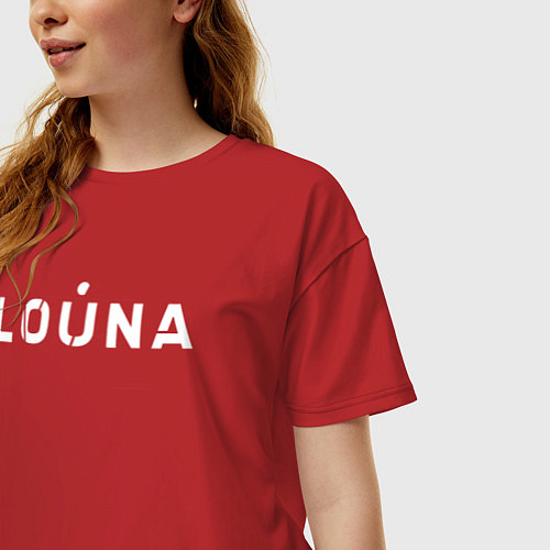 Женская футболка оверсайз Лоуна louna 1984 / Красный – фото 3