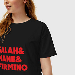 Футболка оверсайз женская Salah - Mane - Firmino, цвет: черный — фото 2