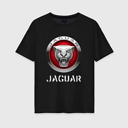 Футболка оверсайз женская JAGUAR Jaguar, цвет: черный
