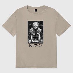 Футболка оверсайз женская Серьёзный Торфинн, цвет: миндальный