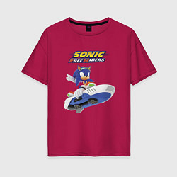 Футболка оверсайз женская Sonic Free Riders Hedgehog Racer, цвет: маджента