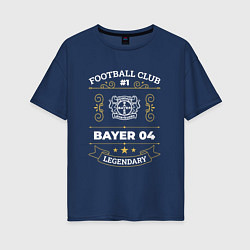 Футболка оверсайз женская Bayer 04 FC 1, цвет: тёмно-синий