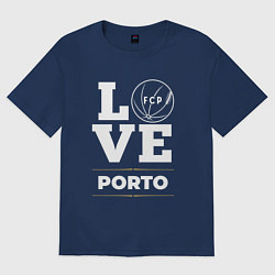 Футболка оверсайз женская Porto Love Classic, цвет: тёмно-синий
