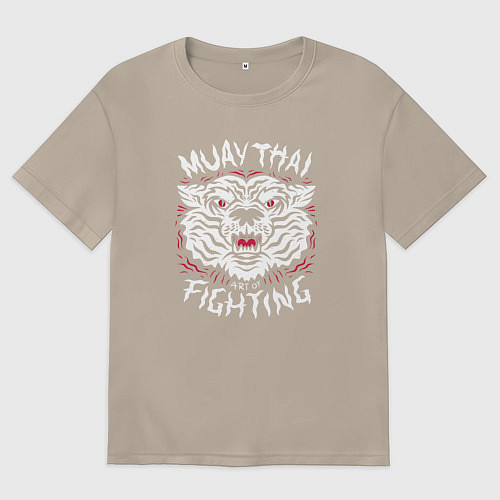 Женская футболка оверсайз Искусство боя Муай Тай / Миндальный – фото 1